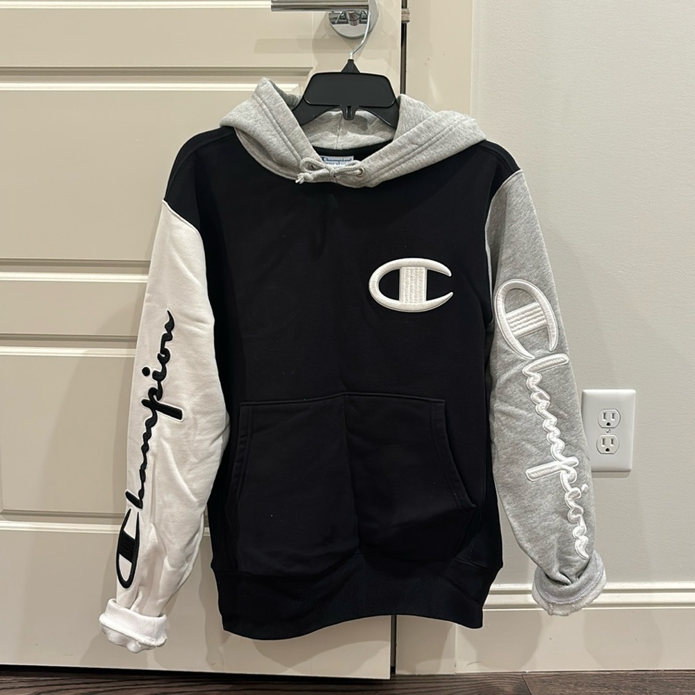 champion reverse weave color block hoodie